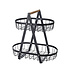 Decopatent Decopatent - 2-Laags Fruit Etagere Fruitschaal - Fruitschaal Ovaal - Metaal - Fruit Etagere 2 Lagen - Fruitmand Zwart - Modern en Stijlvol - Afm: 32 x 18 x 31 Cm