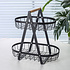 Decopatent Decopatent - 2-Laags Fruit Etagere Fruitschaal - Fruitschaal Ovaal - Metaal - Fruit Etagere 2 Lagen - Fruitmand Zwart - Modern en Stijlvol - Afm: 32 x 18 x 31 Cm