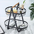 Decopatent Decopatent - 2-Laags Fruit Etagere Fruitschaal - Fruitschaal Ovaal - Metaal - Fruit Etagere 2 Lagen - Fruitmand Zwart - Modern en Stijlvol - Afm: 32 x 18 x 31 Cm
