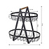 Decopatent Decopatent - 2-Laags Fruit Etagere Fruitschaal - Fruitschaal Ovaal - Metaal - Fruit Etagere 2 Lagen - Fruitmand Zwart - Modern en Stijlvol - Afm: 32 x 18 x 31 Cm
