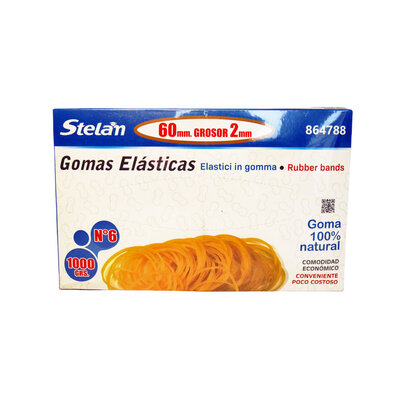 Decopatent Decopatent - 1.000 Stuks Elastieken Ø60mm x2mm - Post Elastiekjes rubber - Rubber Bands - Duurzaam materiaal - Elastiek 2 mm x 60 mm - In Doos