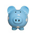 Decopatent Decopatent - Spaarvarken Spaarpot - Keramiek - Afm 15,5 x 12,5 x 14 cm - Spaarpot varken voor volwassenen en kleine kinderen - Cadeau - Kleur: Blauw