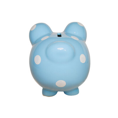 Decopatent Decopatent - Spaarvarken Spaarpot - Keramiek - Afm 15,5 x 12,5 x 14 cm - Spaarpot varken voor volwassenen en kleine kinderen - Cadeau - Kleur: Blauw