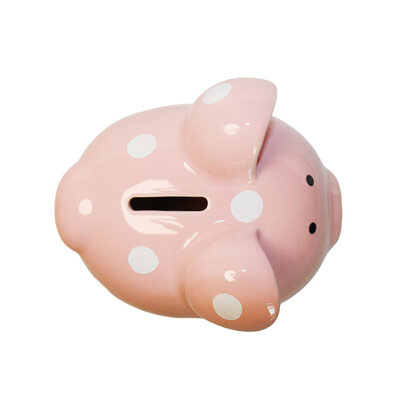 Decopatent Decopatent - Spaarvarken Spaarpot - Keramiek - Afm 15,5 x 12,5 x 14 cm - Spaarpot varken voor volwassenen en kleine kinderen - Cadeau - Kleur: Roze