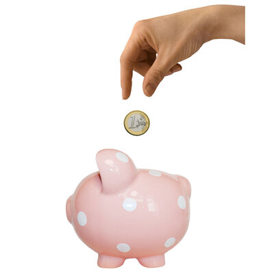 Decopatent Decopatent - Spaarvarken Spaarpot - Keramiek - Afm 15,5 x 12,5 x 14 cm - Spaarpot varken voor volwassenen en kleine kinderen - Cadeau - Kleur: Roze