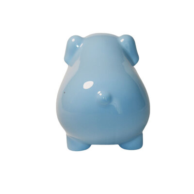 Decopatent Decopatent - Spaarvarken Spaarpot - Keramiek - Afm 16 x 12.5 x 14 cm - Spaarpot varken voor volwassenen en kleine kinderen - Cadeau - Kleur: Blauw