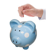 Decopatent Decopatent - Groot Spaarvarken Spaarpot - Keramiek - Afm 22 x 17 x 19 cm - Spaarpot varken voor volwassenen en kleine kinderen - Cadeau - Kleur: Blauw