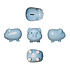 Decopatent Decopatent - Groot Spaarvarken Spaarpot - Keramiek - Afm 20 x 16 x 15 cm - Spaarpot varken voor volwassenen en kleine kinderen - Cadeau - Kleur: Blauw