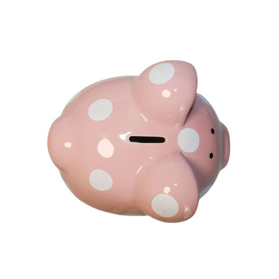 Decopatent Decopatent - Groot Spaarvarken Spaarpot - Keramiek - Afm 20 x 16 x 15 cm - Spaarpot varken voor volwassenen en kleine kinderen - Cadeau - Kleur: Roze