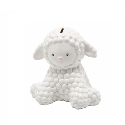Decopatent Decopatent - Schaap Spaarpot - Lammetjes Spaarvarken - Keramiek - Afm 17 x 14 x 17 cm - Spaarpot varken voor volwassenen en kleine kinderen - Cadeau - Kleur: Wit
