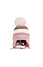Decopatent Decopatent LITTLE CAT - Muts Kind - Kinder muts met pompon - 6 Maanden  t/m 6 jaar - Maat 48/52 - Kindermutsen Jongens & Meisjes - Gebreide Muts met Binnenvoering - Muts Baby / Peuter / Kleuter - Wintermuts - Kleur: Roze met gekleurde Strepen