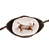 Decopatent Decopatent LITTLE CAT - Muts Kind - Kinder muts met pompon - 6 Maanden  t/m 6 jaar - Maat 48/52 - Kindermutsen Jongens & Meisjes - Gebreide Muts met Binnenvoering - Muts Baby / Peuter / Kleuter - Wintermuts - Kleur Donker Bruin met gekleurde Strepen