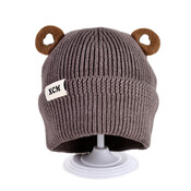 Decopatent Decopatent XCM - Muts Kind - Kinder muts met Oren - Teddy Bear - 6 Maanden  t/m 6 jaar - Maat 48/52 - Kindermutsen Jongens & Meisjes - Gebreide Muts met Binnenvoering - Muts Baby / Peuter / Kleuter - Wintermuts - Kleur: Bruin