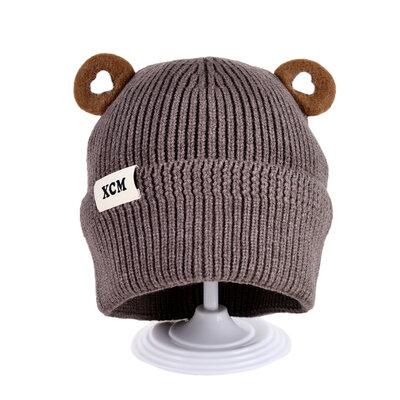Decopatent Decopatent XCM - Muts Kind - Kinder muts met Oren - Teddy Bear - 6 Maanden  t/m 6 jaar - Maat 48/52 - Kindermutsen Jongens & Meisjes - Gebreide Muts met Binnenvoering - Muts Baby / Peuter / Kleuter - Wintermuts - Kleur: Bruin