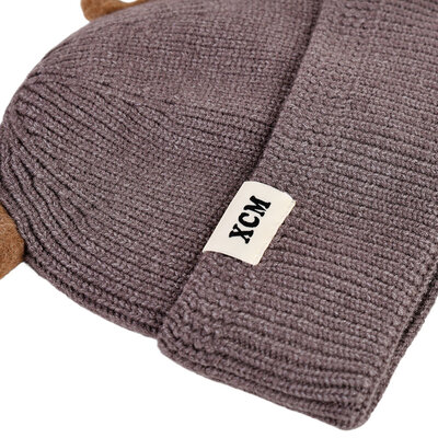 Decopatent Decopatent XCM - Muts Kind - Kinder muts met Oren - Teddy Bear - 6 Maanden  t/m 6 jaar - Maat 48/52 - Kindermutsen Jongens & Meisjes - Gebreide Muts met Binnenvoering - Muts Baby / Peuter / Kleuter - Wintermuts - Kleur: Bruin