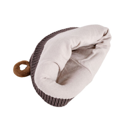 Decopatent Decopatent XCM - Muts Kind - Kinder muts met Oren - Teddy Bear - 6 Maanden  t/m 6 jaar - Maat 48/52 - Kindermutsen Jongens & Meisjes - Gebreide Muts met Binnenvoering - Muts Baby / Peuter / Kleuter - Wintermuts - Kleur: Bruin