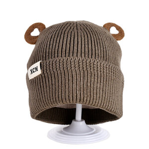 Decopatent Decopatent XCM - Muts Kind - Kinder muts met Oren - Teddy Bear - 6 Maanden t/m 6 jaar - Maat 48/52 - Kindermutsen Jongens & Meisjes - Gebreide Muts met Binnenvoering - Muts Baby / Peuter / Kleuter - Wintermuts - Kleur: Groen