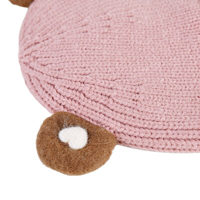 Decopatent Decopatent XCM - Muts Kind - Kinder muts met Oren - Teddy Bear - 6 Maanden t/m 6 jaar - Maat 48/52 - Kindermutsen Jongens & Meisjes - Gebreide Muts met Binnenvoering - Muts Baby / Peuter / Kleuter - Wintermuts - Kleur: Roze