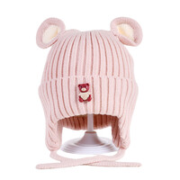 Decopatent Decopatent - Muts Kind - Kinder muts met Beren Oren - Teddy Bear - 6 Maanden t/m 6 jaar - Maat 48/52 - Kindermutsen Jongens & Meisjes - Gebreide Muts met Binnenvoering - Muts Baby / Peuter / Kleuter - Wintermuts - Kleur: Roze