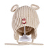Decopatent Decopatent - Muts Kind - Kinder muts met Beren Oren - Teddy Bear - 6 Maanden t/m 6 jaar - Maat 48/52 - Kindermutsen Jongens & Meisjes - Gebreide Muts met Binnenvoering - Muts Baby / Peuter / Kleuter - Wintermuts - Kleur: Beige