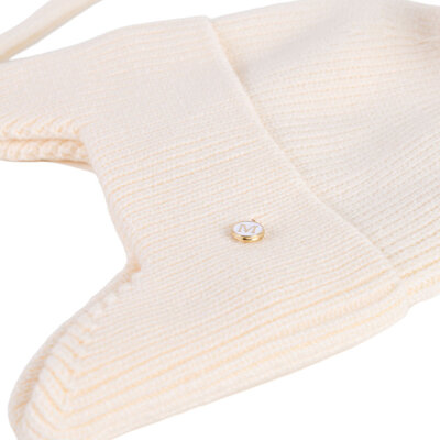 Decopatent Decopatent - Muts Kind - Kinder muts met pompon - 6 Maanden  t/m 6 jaar - Maat 48/52 - Kindermutsen Jongens & Meisjes - Gebreide Muts met Binnenvoering - Muts Baby / Peuter / Kleuter - Wintermuts - Kleur: Wit