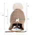 Decopatent Decopatent - Muts Kind - Kinder muts met pompon - M Embleem - 6 Maanden  t/m 6 jaar - Maat 48/52 - Kindermutsen Jongens & Meisjes - Gebreide Muts met Binnenvoering - Muts Baby / Peuter / Kleuter - Wintermuts - Kleur: Licht Bruin