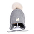 Decopatent Decopatent - Muts Kind - Kinder muts met pompon - M Embleem - 6 Maanden  t/m 6 jaar - Maat 48/52 - Kindermutsen Jongens & Meisjes - Gebreide Muts met Binnenvoering - Muts Baby / Peuter / Kleuter - Wintermuts - Kleur: Grijs