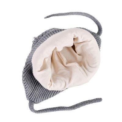 Decopatent Decopatent - Muts Kind - Kinder muts met pompon - M Embleem - 6 Maanden  t/m 6 jaar - Maat 48/52 - Kindermutsen Jongens & Meisjes - Gebreide Muts met Binnenvoering - Muts Baby / Peuter / Kleuter - Wintermuts - Kleur: Grijs