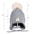 Decopatent Decopatent - Muts Kind - Kinder muts met pompon - M Embleem - 6 Maanden  t/m 6 jaar - Maat 48/52 - Kindermutsen Jongens & Meisjes - Gebreide Muts met Binnenvoering - Muts Baby / Peuter / Kleuter - Wintermuts - Kleur: Grijs