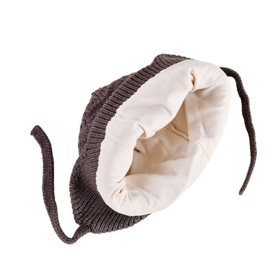 Decopatent Decopatent - Muts Kind - Kinder muts met pompon - M Embleem - 6 Maanden  t/m 6 jaar - Maat 48/52 - Kindermutsen Jongens & Meisjes - Gebreide Muts met Binnenvoering - Muts Baby / Peuter / Kleuter - Wintermuts - Kleur: Bruin