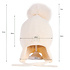 Decopatent Decopatent - Muts Kind - Kinder muts met pompon - M Embleem - 6 Maanden  t/m 6 jaar - Maat 48/52 - Kindermutsen Jongens & Meisjes - Gebreide Muts met Binnenvoering - Muts Baby / Peuter / Kleuter - Wintermuts - Kleur: Wit