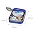 Relaxdays Relaxdays tafeltennis set - 14x150x1,7 cm - 2 sterren - 2 batjes - 3 ballen - tafeltennisnet - blauw