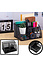 Decopatent Decopatent - Pennenbak 6 vakken en Schuiflade - Pennenhouder - Desk - Bureau organizer - Mesh - Metaal - Pennenbakjes - Zwart
