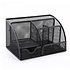 Decopatent Decopatent - Pennenbak 6 vakken en Schuiflade - Pennenhouder - Desk - Bureau organizer - Mesh - Metaal - Pennenbakjes - Zwart