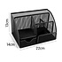Decopatent Decopatent - Pennenbak 6 vakken en Schuiflade - Pennenhouder - Desk - Bureau organizer - Mesh - Metaal - Pennenbakjes - Zwart