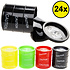 Decopatent 24 STUKS Gekleurd Mini Slijm in olie vat - Slime Barrel - Slijm Putty - Uitdeelcadeaus - Traktatie Uitdeelcadeautjes voor kinderen - Grabbelton - School - Kinderfeestje - Speelgoed Trakteren - Grabbelton Traktaties Cadeautjes