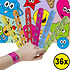 Decopatent  36 STUKS Smiley Klaparmbandjes - Uitdeelcadeaus - Klap Armbanden Vrolijke Gezichten - Traktatie Uitdeelcadeautjes voor kinderen - Grabbelton - School - Kinderfeestje - Klein Speelgoed Trakteren - Grabbelton Traktaties Cadeautjes