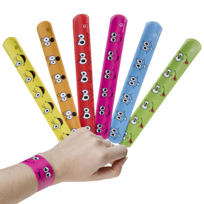 Decopatent  36 STUKS Smiley Klaparmbandjes - Uitdeelcadeaus - Klap Armbanden Vrolijke Gezichten - Traktatie Uitdeelcadeautjes voor kinderen - Grabbelton - School - Kinderfeestje - Klein Speelgoed Trakteren - Grabbelton Traktaties Cadeautjes