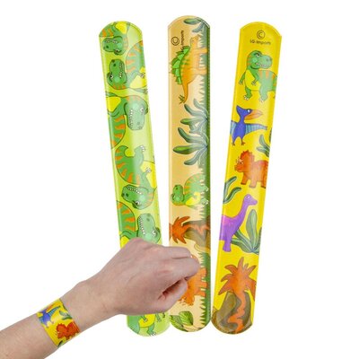 Decopatent 36 STUKS Dinosaurus Klaparmbandjes - Uitdeelcadeaus - Klap Armbanden - Traktatie Uitdeelcadeautjes voor kinderen - Grabbelton - School - Kinderfeestje - Klein Speelgoed Trakteren - Grabbelton Traktaties Cadeautjes