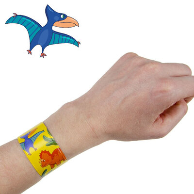 Decopatent 36 STUKS Dinosaurus Klaparmbandjes - Uitdeelcadeaus - Klap Armbanden - Traktatie Uitdeelcadeautjes voor kinderen - Grabbelton - School - Kinderfeestje - Klein Speelgoed Trakteren - Grabbelton Traktaties Cadeautjes