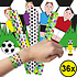Decopatent 36 STUKS Voetballers Klaparmbandjes - Uitdeelcadeaus - Klap Armbanden - Traktatie Uitdeelcadeautjes voor kinderen - Grabbelton - School - Kinderfeestje - Klein Speelgoed Trakteren - Grabbelton Traktaties Cadeautjes