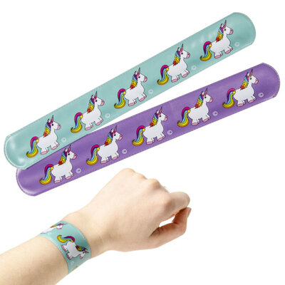 Decopatent 36 STUKS Unicorn Eenhoorn Klaparmbandjes - Uitdeelcadeaus - Klap Armbanden - Traktatie Uitdeelcadeautjes voor kinderen - Grabbelton - School - Kinderfeestje - Klein Speelgoed Trakteren - Grabbelton Traktaties Cadeautjes