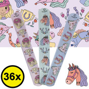 Decopatent 36 STUKS Paarden Klaparmbandjes - Uitdeelcadeaus - Klap Armbanden - Traktatie Uitdeelcadeautjes voor kinderen - Grabbelton - School - Kinderfeestje - Klein Speelgoed Trakteren - Grabbelton Traktaties Cadeautjes