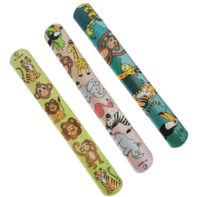 Decopatent 36 STUKS Jungle Dieren Klaparmbandjes - Uitdeelcadeaus - Klap Armbanden - Traktatie Uitdeelcadeautjes voor kinderen - Grabbelton - School - Kinderfeestje - Klein Speelgoed Trakteren - Grabbelton Traktaties Cadeautjes