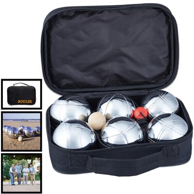 Decopatent Jeu de Boules SET - 6 ballen Diameter: 7.2 Cm - Metaal - Petanque - Jeu de Boules SET in Draagtas - Inclusief Afstandmeter - Jeu de boules set volwassenen