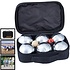 Decopatent Jeu de Boules SET - 6 ballen Diameter: 7.2 Cm - Metaal - Petanque - Jeu de Boules SET in Draagtas - Inclusief Afstandmeter - Jeu de boules set volwassenen