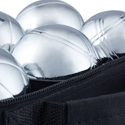 Decopatent Jeu de Boules SET - 6 ballen Diameter: 7.2 Cm - Metaal - Petanque - Jeu de Boules SET in Draagtas - Inclusief Afstandmeter - Jeu de boules set volwassenen