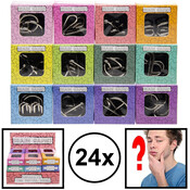 Decopatent 24 STUKS Metalen IQ Puzzels - Geduldspel - Uitdeelcadeaus - Traktatie Uitdeelcadeautjes voor kinderen - Grabbelton - School - Kinderfeestje - Klein Speelgoed Trakteren - Grabbelton Traktaties Cadeautjes