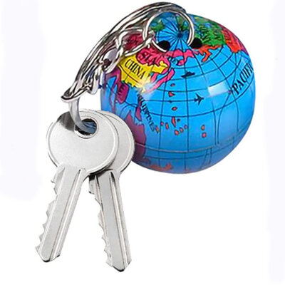 Decopatent 48 STUKS Wereldbol Sleutelhangers - Uitdeelcadeaus - Traktatie Uitdeelcadeautjes voor kinderen - Grabbelton - School - Kinderfeestje - Klein Speelgoed Trakteren - Grabbelton Traktaties Cadeautjes