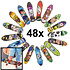 Decopatent 48 STUKS Vinger Skateboard - Fingerboard - Mini Skateboard - Speelgoed Finger Board - Uitdeelcadeaus - Traktatie Uitdeelcadeautjes voor kinderen - Grabbelton - School - Kinderfeestje - Klein Speelgoed Trakteren - Traktaties Cadeautjes